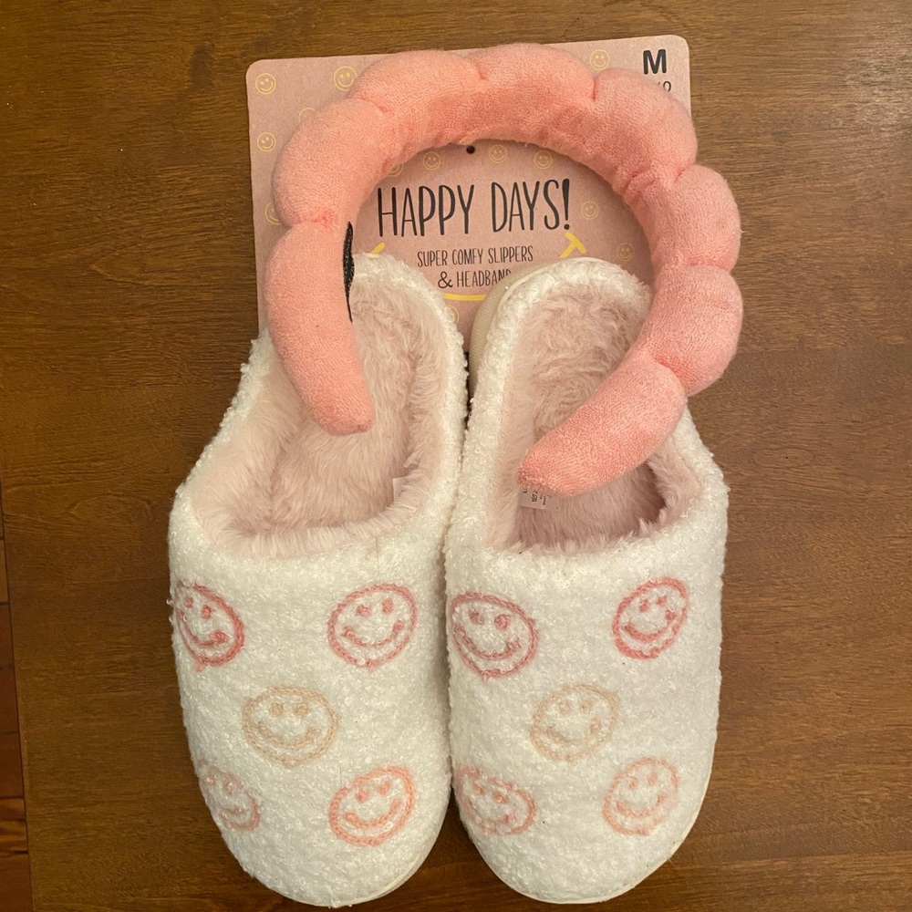 SOLD- Slipper headband gift set